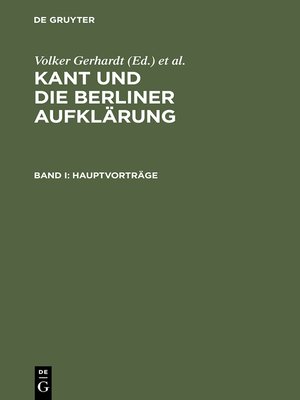 cover image of Kant und die Berliner Aufklärung